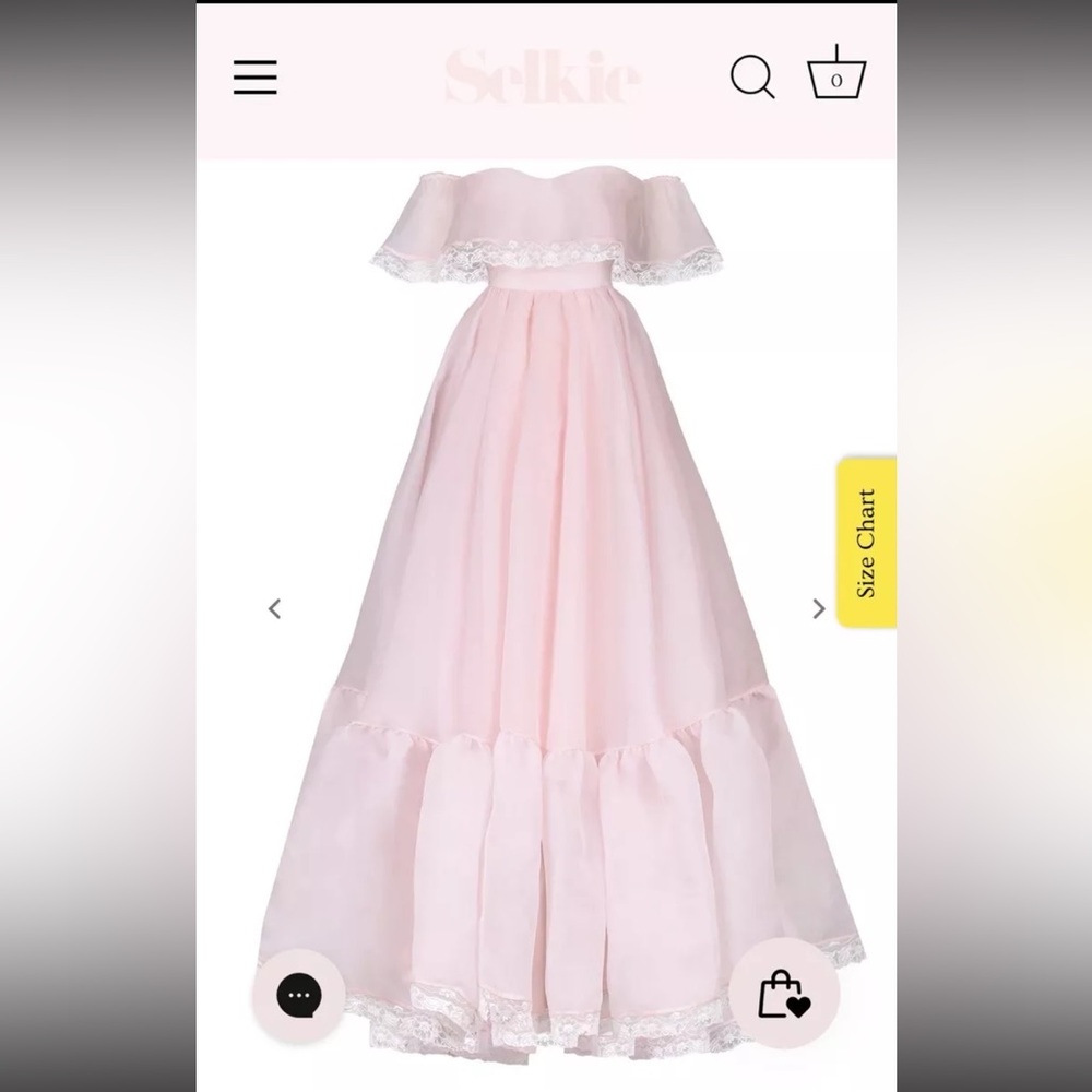 Selkie Romance Novel Gown Candy Heart xS Chiffon Puff